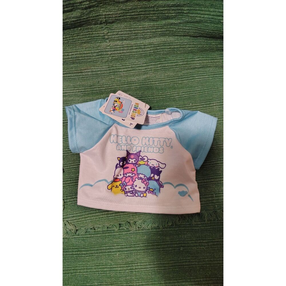 NWT Build-A-Bear Hello Kitty and Friends Raglan T-Shirt Sanrio Plush Clothing
